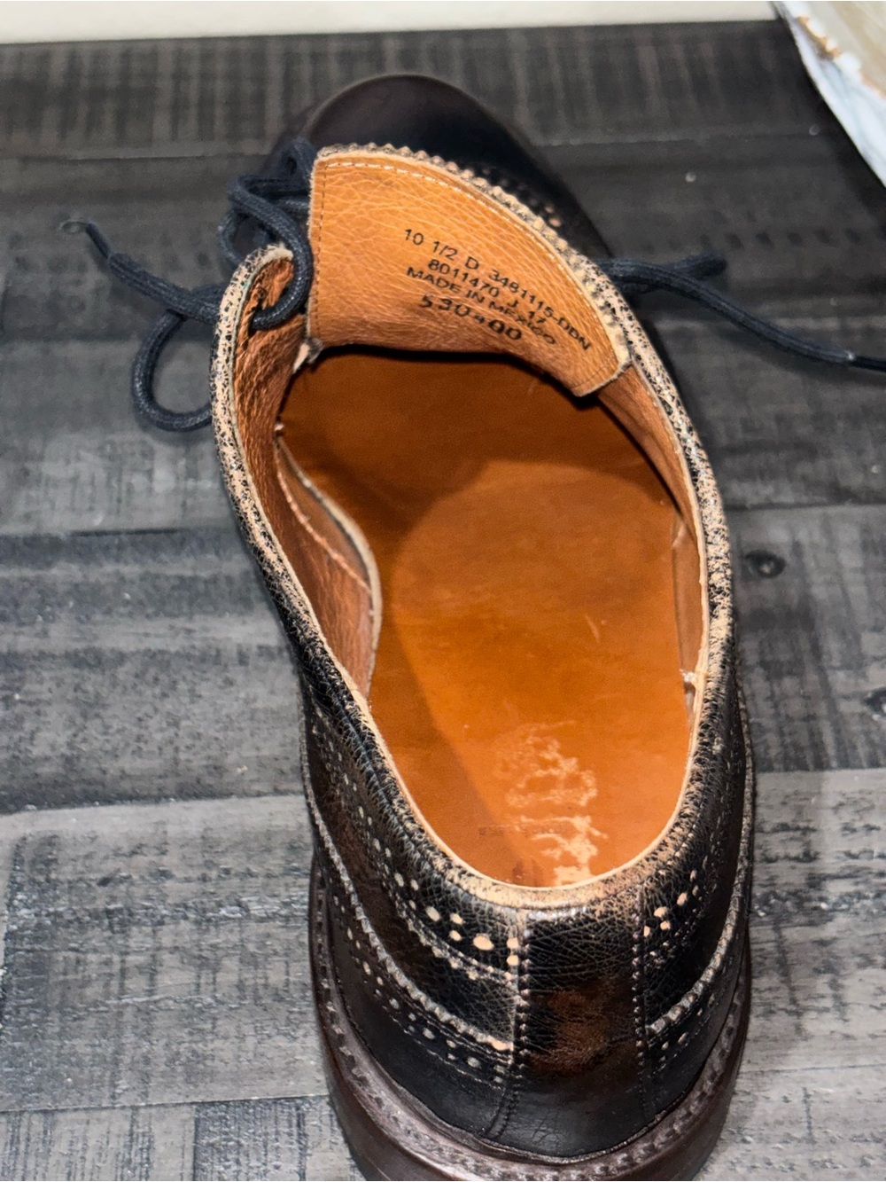 FRYE Jones Wingtip Oxfords MENS SZ 10.5 D - Picture 14 of 14